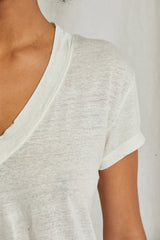 PERFECT WHITE TEE: ROSIE V-NECK TEE