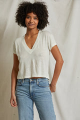 PERFECT WHITE TEE: ROSIE V-NECK TEE